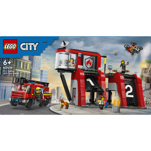 Fire Station with Fire Truck