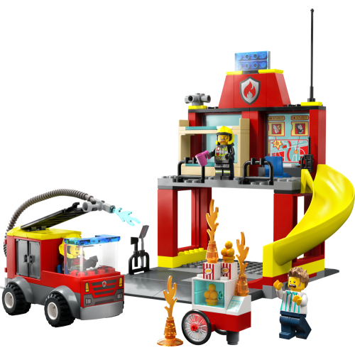 Fire Station and Fire Truck